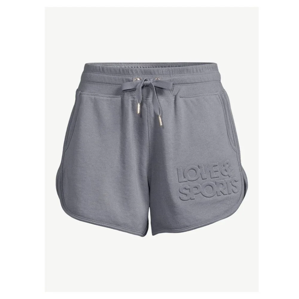 NWT Love & Sports Women's Embossed Logo Lounge Shorts